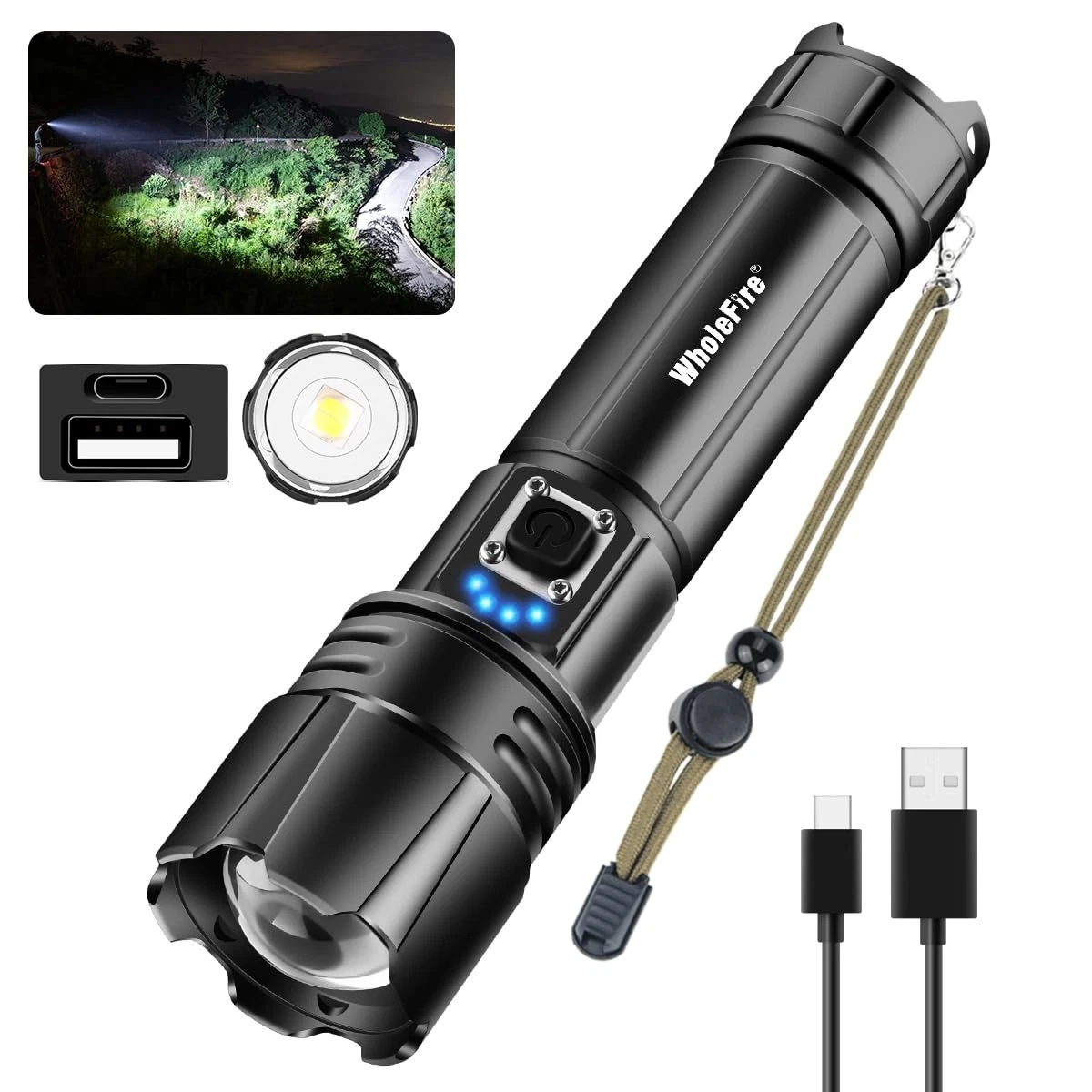 2 Pezzi 2000 Lumen Super Luminoso Mini Torcia Led, Tor 2 Pezzi 2000 Lumen Super Luminoso Mini Torcia Led, Tor