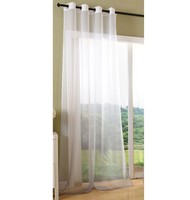 ÖSen Gardine Farbverlauf Voile Vorhang Transparent Schal , 245X140, Grau