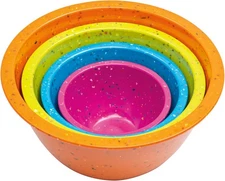 Confetti Nesting Mixing Bowls Set - 4-Piece Colorful Kitchen Bowls 