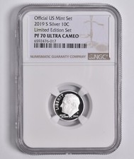 PF70 UCAM 2019-S Silver Roosevelt Dime Limited Edition NGC BROWN Label