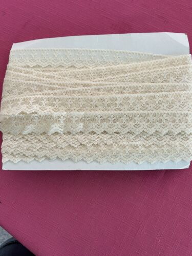 Lace Ribbon 15+Yards 1.2 Inch Lace Trim Beige