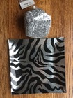 Zebra Pattern Glass Dish & Silver Glass Gems — photo 2