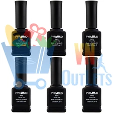 6 Bottles Pyramid Matte Velvet Top Soak Off UV&LED 15 mL - 05 fl.oz
