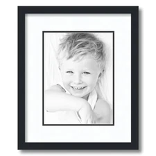 ArtToFrames Matted 13x16 Black Picture Frame with 2" Double Mat, 9x12 Opening