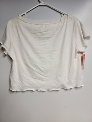 Colsie Women's Short Sleeve Top Size XS White, 19.5'' armpit to armpit,17'' Length