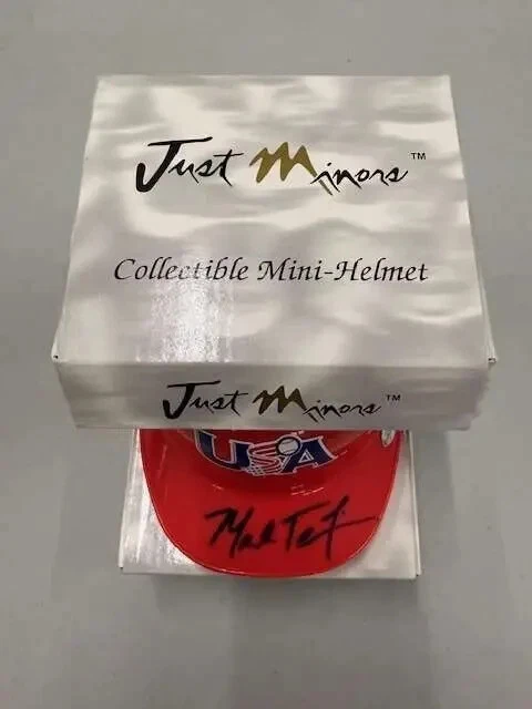 Mark Teixeira Auto Signed Mini Helmet USA Baseball /120 Certified COA JSA - Image 2 of 4