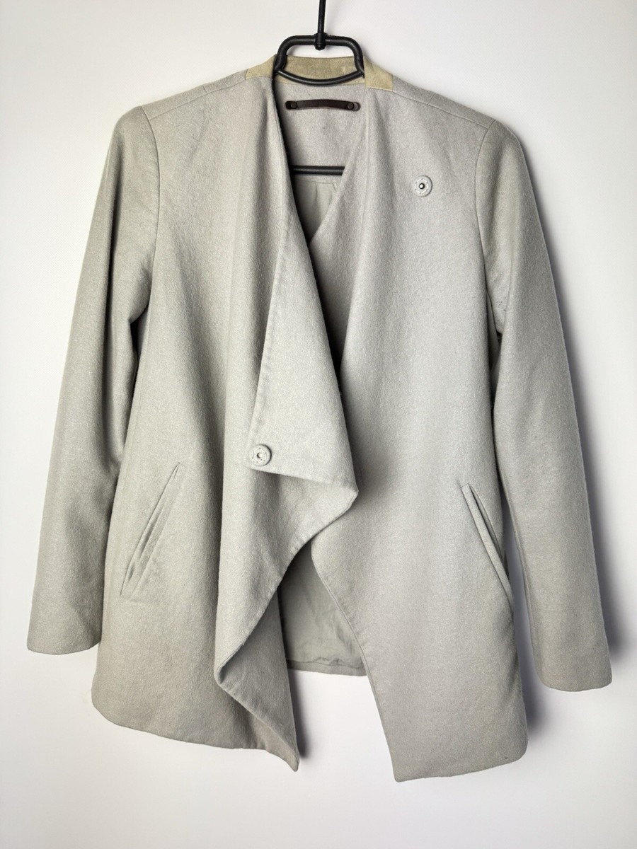 All Saints Womens Ora Wool Blend Jacket Grey Size UK US EU 36