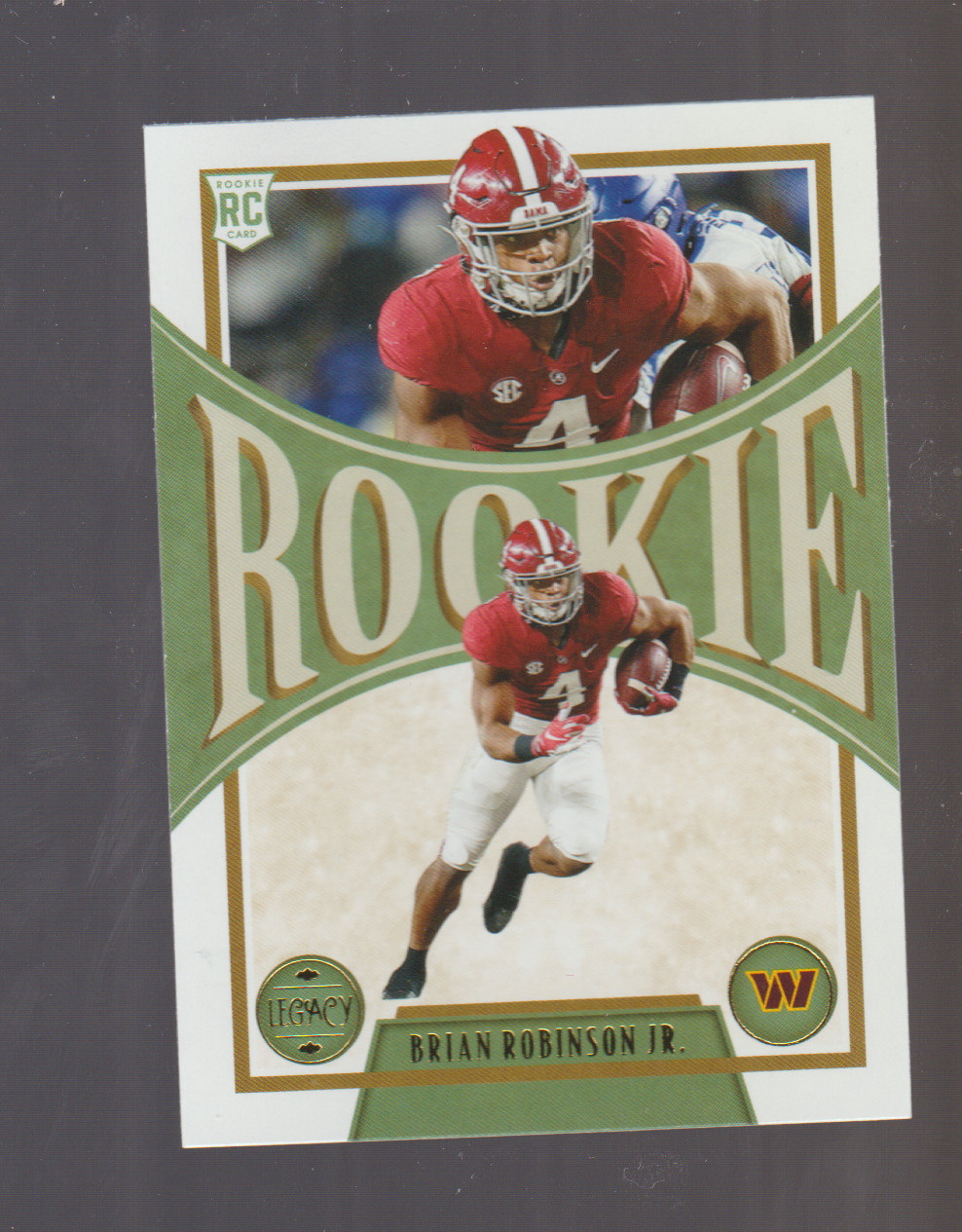 2022 Panini Legacy #169 Brian Robinson Jr. RC, Washington Commanders