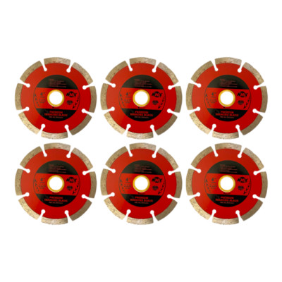 6 Pack 4.5'' Diamond Saw Blade Premium Segmented Cut Concrete Bricks Stone Block