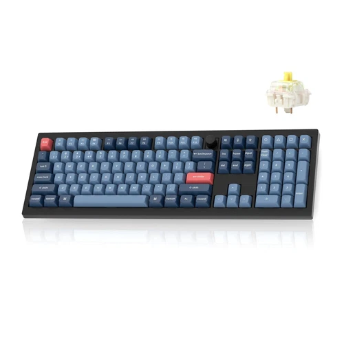 Keychron V6 Max Wireless Custom Mechanical Keyboard, 2.4 GHz Bluetooth QMK Fu...