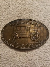 Vintage Yellow Cab Co. Belt Buckle