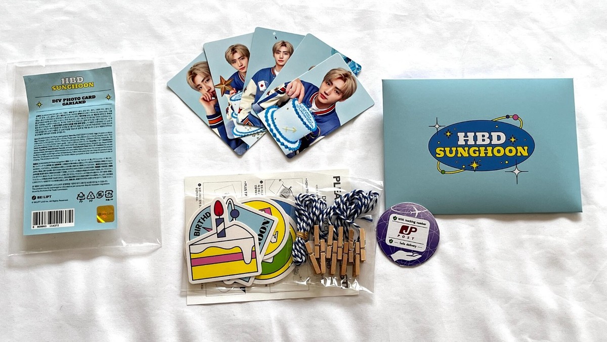 ENHYPEN SUNGHOON Birthday HBD MD 2022 DIY PHOTO CARD GARLAND