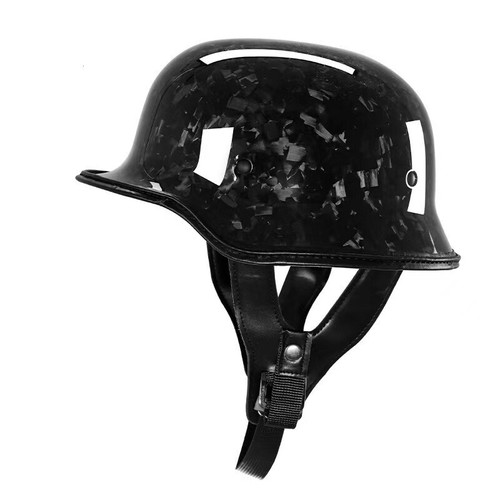 Carbonfiber Motorcycle Half Face Helmet Bike Cycle Lightweight Black Helmets - Bild 6 von 11