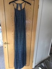 Navy Blue long beaded dress