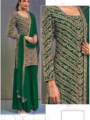 Palazzo Salwar Kameez Wedding Punjabi Suit Semi Stitched Girls Ethnic Eid Dress Ebay palazzo salwar kameez wedding punjabi suit semi stitched girls ethnic eid dress ebay