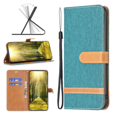 Flip Denim Card Wallet Stand Phone Case For Xiaomi Redmi Note 10 Pro 9S 8T 7 9 8