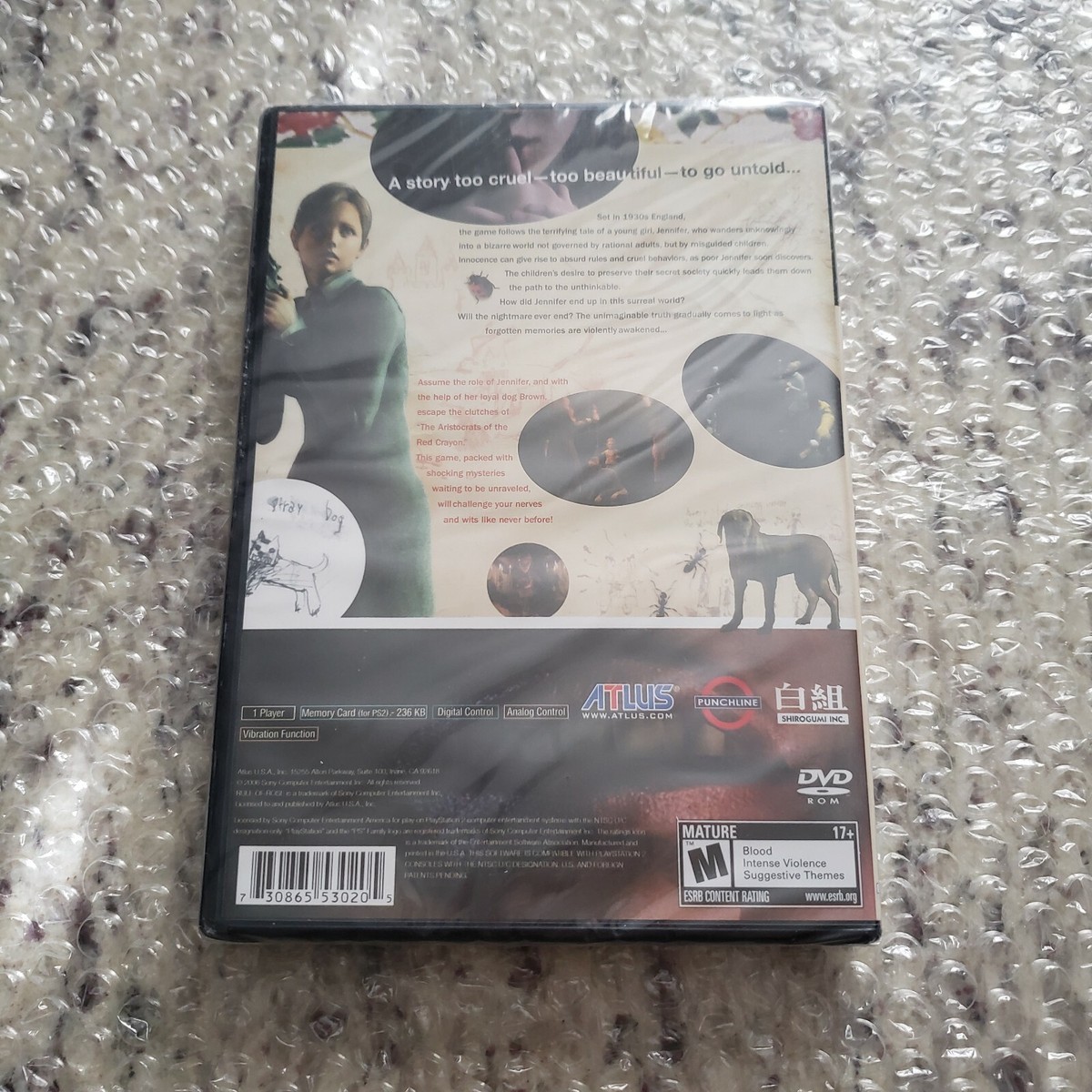 Rule of Rose PS2 Sony PlayStation 2 NTSC U/C FACTORY SEALED Rule of Rose PS2 Sony PlayStation 2 NTSC U/C FACTORY SEALED