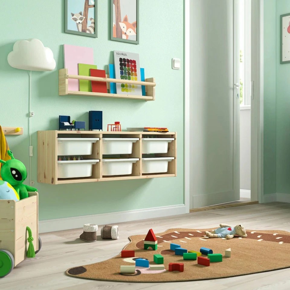 IKEA TROFAST Almacenamiento de Pared, Blanco Claro Manchado Pino/Blanco, 36 5/8x8 1/4x11 3/4" Foto 2 de 4