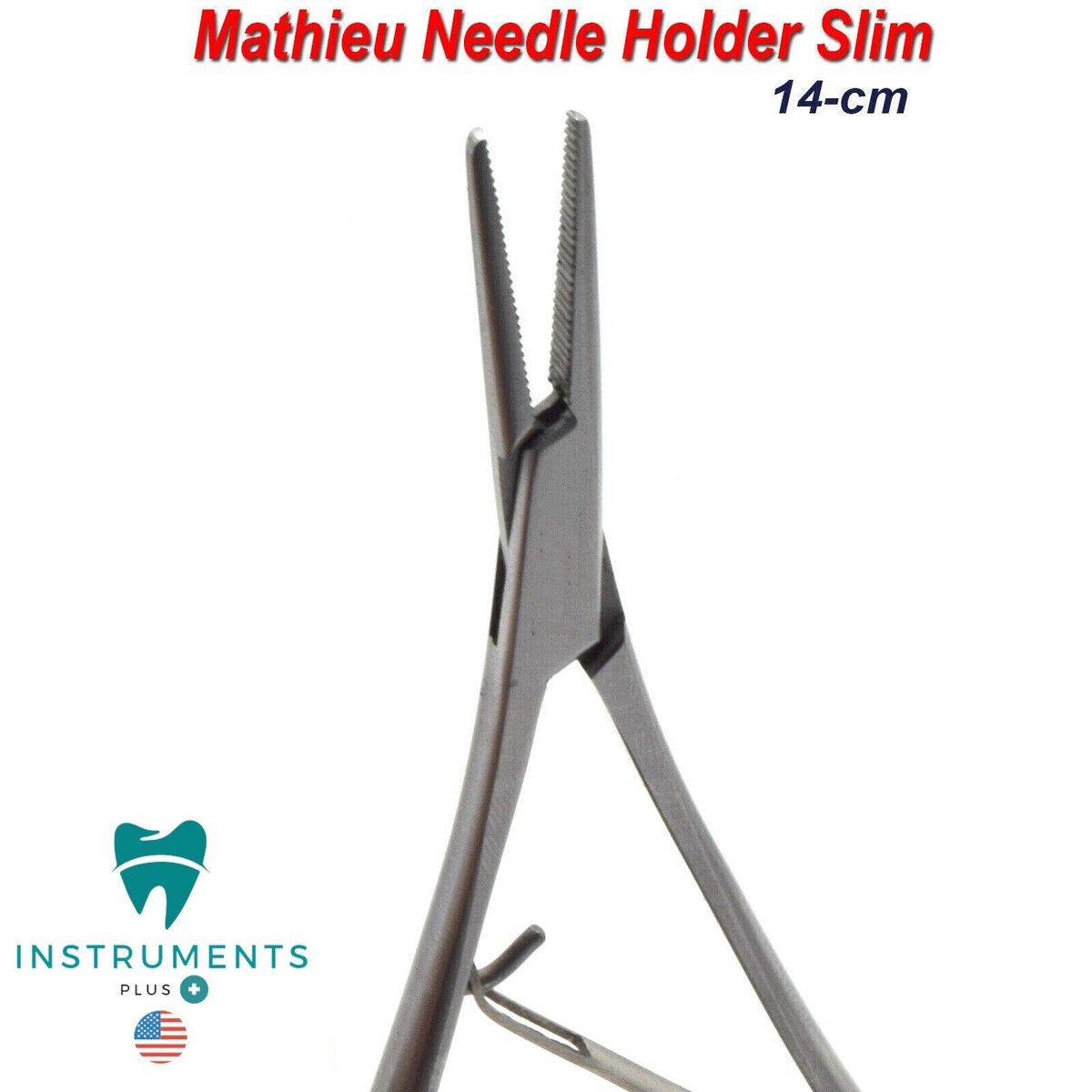 Dental Mathieu Slim Needle Holder Forceps – Orthodontic Ligature Pliers, Narrow Tip, Locking