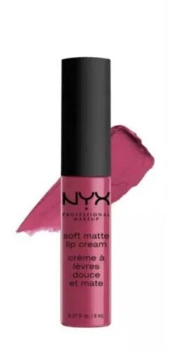 NYX MAKEUP Soft Matte LIP CREAM Prague #18 LIPSTICK .27 Oz Travel Size Mini PINK - Picture 1 of 3