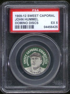 1909-PX7-Sweet-Caporal-Domino-Discs-John-Hummel-PSA-5-Brooklyn-Superbas