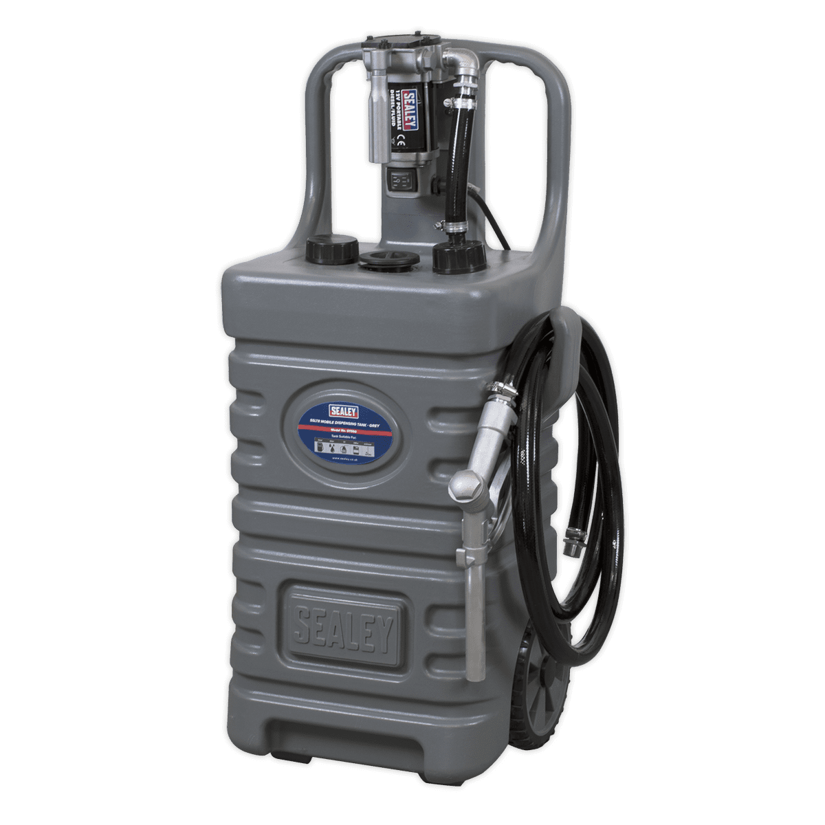 Sealey DT55GCOMBO1 Mobile Dispensing Tank with Diesel Pump 55L - Grey