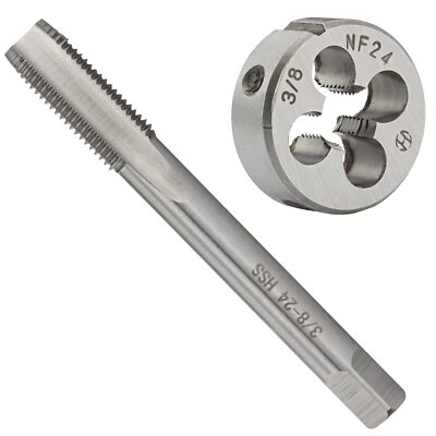 3/8''-24 UNF HSS Tap And Die Set 3/8 x 24 UNF Machine Thread Tap And UNF Round...