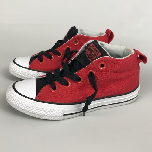 CONVERSE All Star Canvas Hightop Sneakers Shoes Red Junior Size 13 Kids Boy Girl - Picture 5 of 11
