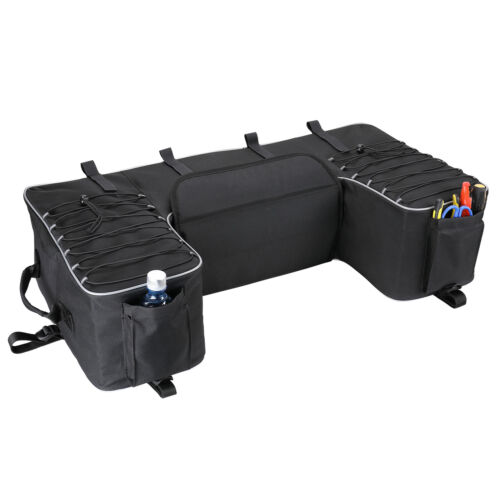ATV Part Rear Rack Back Seat Storage Pack Luggage Bag Cushion Pad Padded Black - Picture 15 of 15