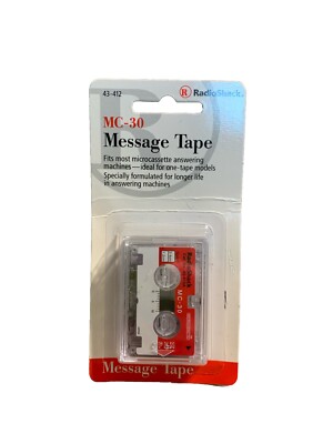 Radio Shack MC-30 Microcassette Tape For Cassette Answering Machines~ New VC439