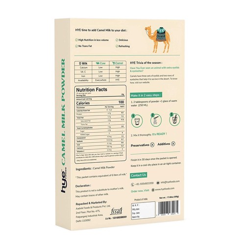 HYE FOODS Camel Milk Powder 500gm Long Expiry - Picture 2 of 3