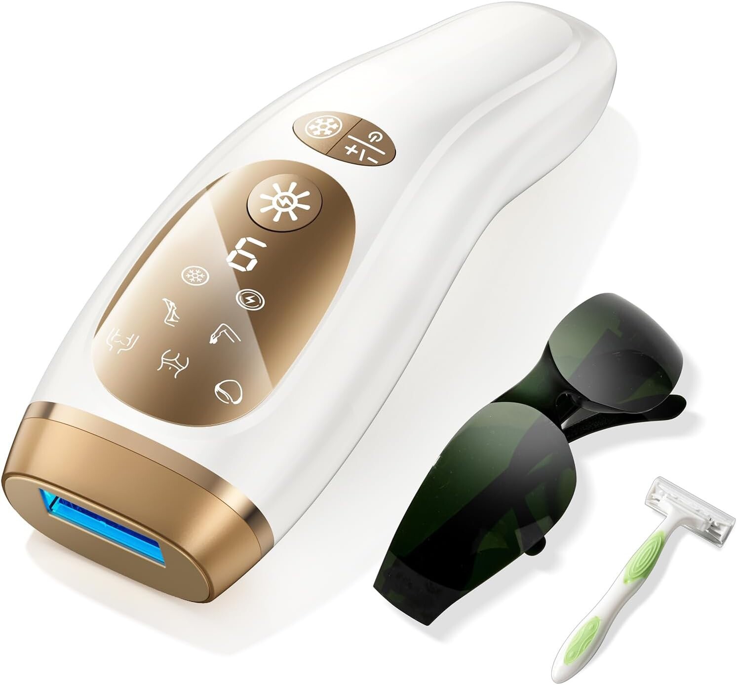 Epilatore Luce Pulsata Laser IPL Epilazione laser 999.900 flash Effetto Ghiaccio