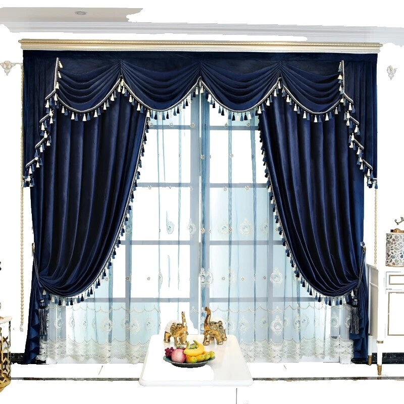 Velvet Floral Window Curtains & Drapes