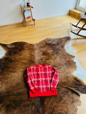 Carven Wollmischung Mohair - karo - check - NP: 750 