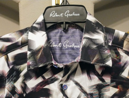 Robert Graham CLERMONT $278 Small NWT NEW Embroidered Abstract Sport Shirt - Picture 6 of 7