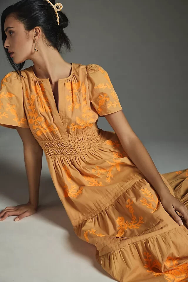 anthro orange dress Anthropologie | Dresses | Postmark Anthropologie Colorblocked Shirtdress Orange Sz 8 Womens Anthro Dress