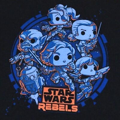 Funko Pop! Star Wars Rebels Men's Black T-Shirt NWT