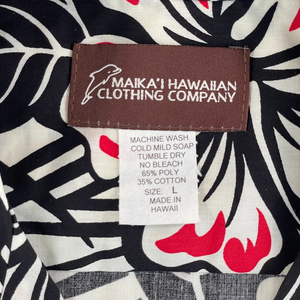 Camisa de campamento MAIKA'I Hawaiian Clothing Co. para hombre grande negra multi floral SS US NUEVA SIN ETIQUETAS Foto 2 de 4