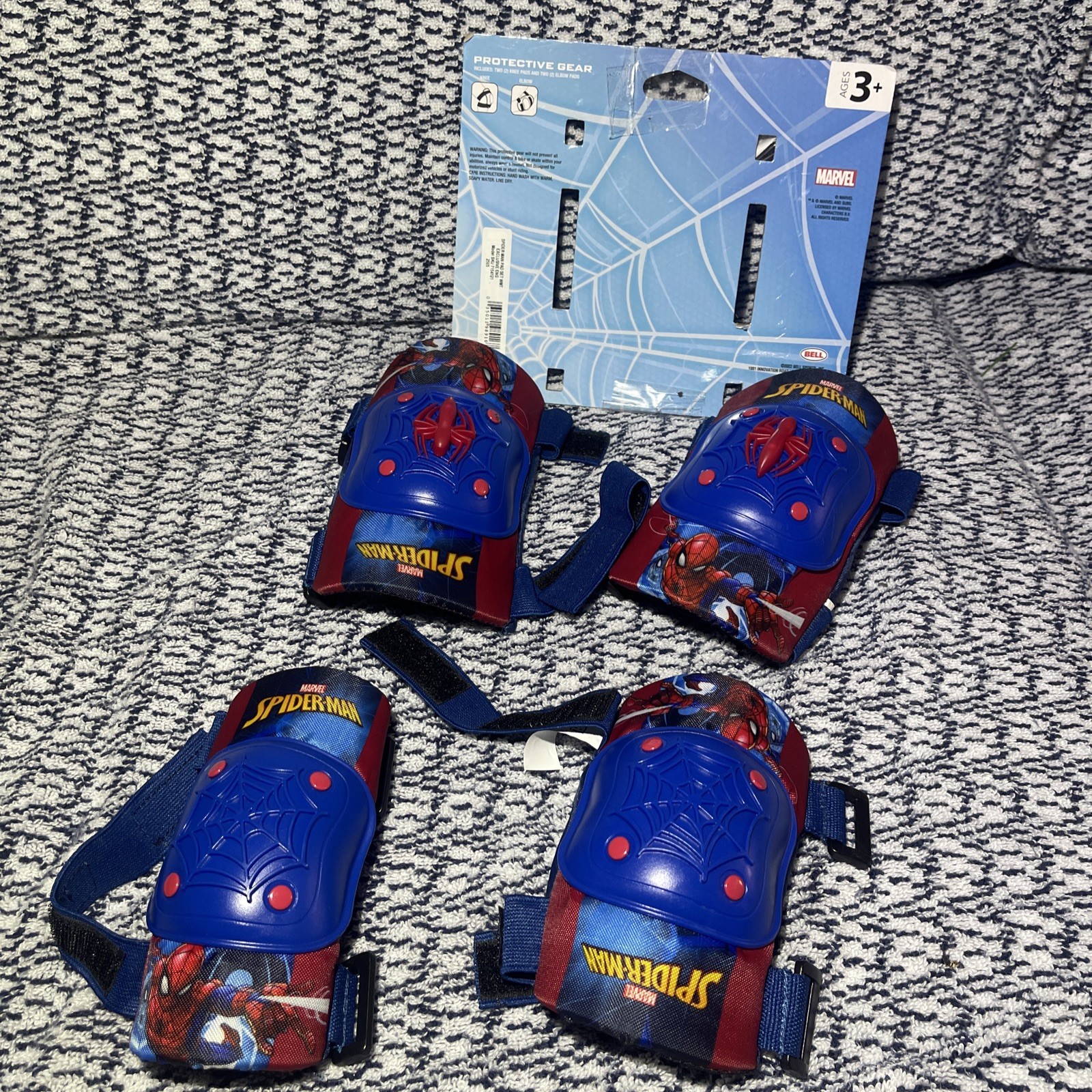 MARVEL SPIDERMAN PROTECTIVE GEAR ELBOW & KNEE PADS 3+ YEARS 