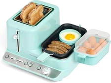 Nostalgic classic retro 3-in-1 breakfast station with toast control