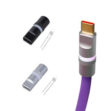Lightweight Aluminum Alloy USB C Cord Connector Housing Shell with LED Light