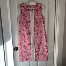 Talbots Maxi Dress Size 12 Sleeveless Beach Print EUC
