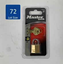 Lot of 72 New Open Box Master Lock 3/4" Brass Padlock Model 120KAD (1A36)