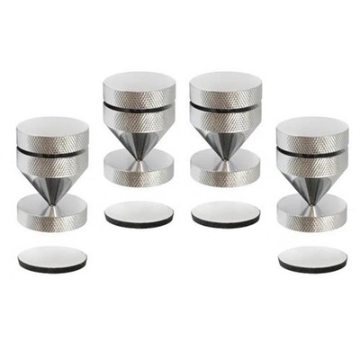 Dynavox Spikes Boxenfüße Lautsprecher Absorber Füße bis 60 Kilo Chrom 4er Set
