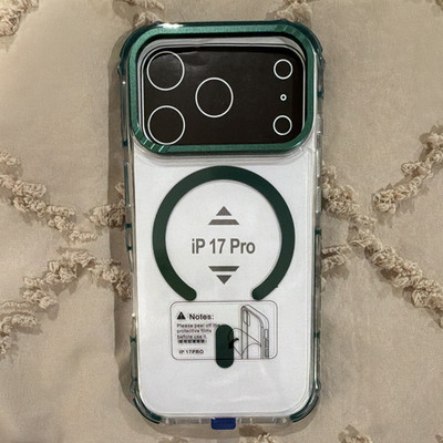 DEERLAMN Clear Green Transparent Phone Case Cover for iP 17 Pro