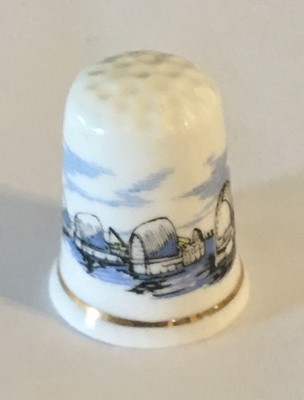 Thames Barrier Thimble Vintage Souvenir Collectible