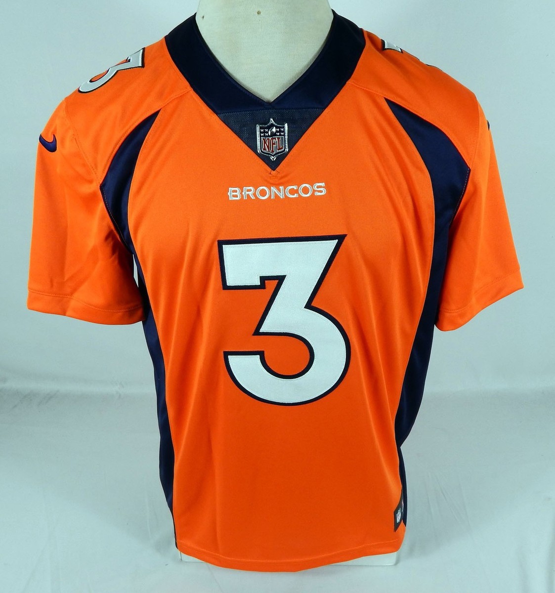 New Mens Denver Broncos Russell Wilson #3 Orange Limited Jersey