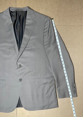 Ermenegildo Zegna Men’s 42R Trofeo Comfort Brown Striped Wool Blazer - Picture 8 of 10
