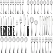 48 Pcs Silverware Set for 8 Stainless Steel Flatware Cutlery Utensil Kitchen New
