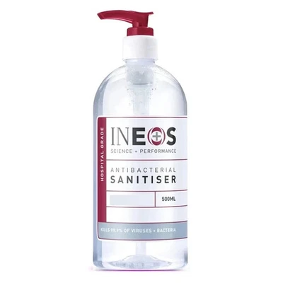 INEOS - Sanitiser Gel (500ml) - Hand Sanitiser - Hospital Grade, Effective